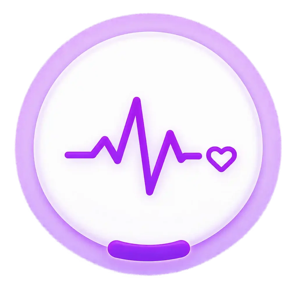 Heart rate monitoring and health tracking icon