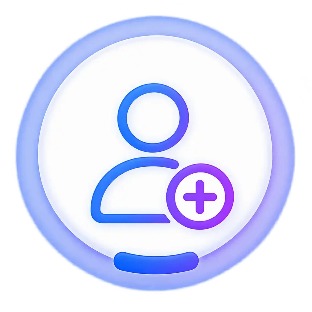 Add employee or user account icon